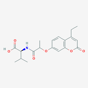 molecular formula C19H23NO6 B11008040 N-{2-[(4-ethyl-2-oxo-2H-chromen-7-yl)oxy]propanoyl}-L-valine 