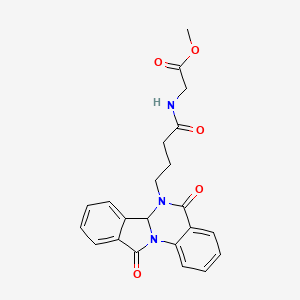 methyl N-[4-(5,11-dioxo-6a,11-dihydroisoindolo[2,1-a]quinazolin-6(5H)-yl)butanoyl]glycinate