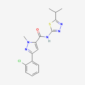 3-(2-chlorophenyl)-N-(5-isopropyl-1,3,4-thiadiazol-2-yl)-1-methyl-1H-pyrazole-5-carboxamide