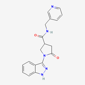 molecular formula C18H17N5O2 B11008075 1-(2H-indazol-3-yl)-5-oxo-N-(pyridin-3-ylmethyl)pyrrolidine-3-carboxamide 