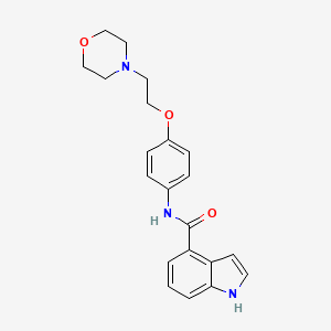 molecular formula C21H23N3O3 B11008077 N-{4-[2-(morpholin-4-yl)ethoxy]phenyl}-1H-indole-4-carboxamide 