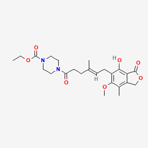 ethyl 4-[(4E)-6-(4-hydroxy-6-methoxy-7-methyl-3-oxo-1,3-dihydro-2-benzofuran-5-yl)-4-methylhex-4-enoyl]piperazine-1-carboxylate