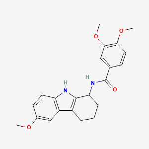 3,4-dimethoxy-N-(6-methoxy-2,3,4,9-tetrahydro-1H-carbazol-1-yl)benzamide