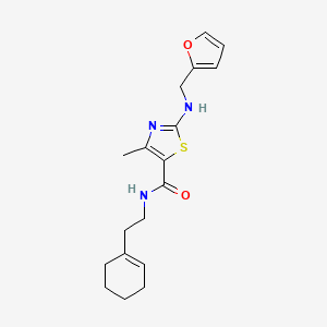 N-[2-(cyclohex-1-en-1-yl)ethyl]-2-[(furan-2-ylmethyl)amino]-4-methyl-1,3-thiazole-5-carboxamide