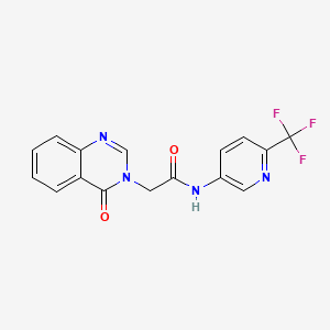 molecular formula C16H11F3N4O2 B11008113 2-(4-oxoquinazolin-3(4H)-yl)-N-[6-(trifluoromethyl)pyridin-3-yl]acetamide 