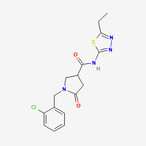 1-(2-chlorobenzyl)-N-(5-ethyl-1,3,4-thiadiazol-2-yl)-5-oxopyrrolidine-3-carboxamide