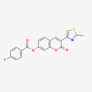 3-(2-methyl-1,3-thiazol-4-yl)-2-oxo-2H-chromen-7-yl 4-fluorobenzoate