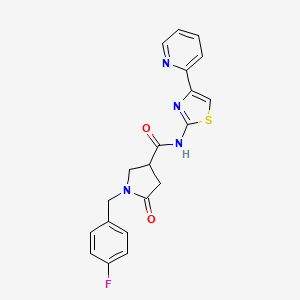 1-(4-fluorobenzyl)-5-oxo-N-(4-(pyridin-2-yl)thiazol-2-yl)pyrrolidine-3-carboxamide