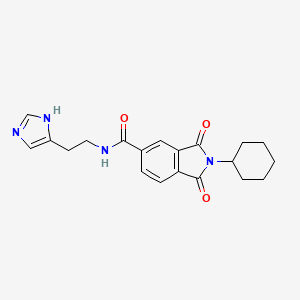 2-cyclohexyl-N-[2-(1H-imidazol-4-yl)ethyl]-1,3-dioxo-2,3-dihydro-1H-isoindole-5-carboxamide