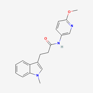 molecular formula C18H19N3O2 B11008205 N-(6-methoxypyridin-3-yl)-3-(1-methyl-1H-indol-3-yl)propanamide 