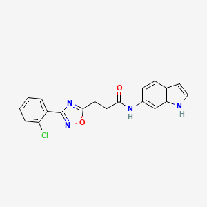 3-[3-(2-chlorophenyl)-1,2,4-oxadiazol-5-yl]-N-(1H-indol-6-yl)propanamide