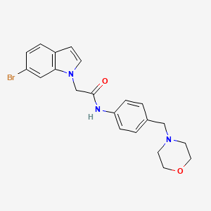 2-(6-bromo-1H-indol-1-yl)-N-[4-(morpholin-4-ylmethyl)phenyl]acetamide