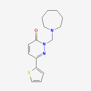 molecular formula C15H19N3OS B11008234 2-(azepan-1-ylmethyl)-6-(thiophen-2-yl)pyridazin-3(2H)-one 