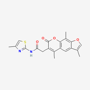 N-(4-methyl-1,3-thiazol-2-yl)-2-(3,5,9-trimethyl-7-oxo-7H-furo[3,2-g]chromen-6-yl)acetamide