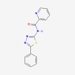 N-(5-phenyl-1,3,4-thiadiazol-2-yl)pyridine-2-carboxamide