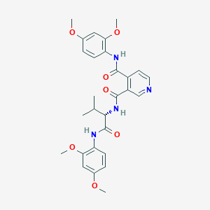 N~4~-(2,4-dimethoxyphenyl)-N~3~-{(2S)-1-[(2,4-dimethoxyphenyl)amino]-3-methyl-1-oxobutan-2-yl}pyridine-3,4-dicarboxamide