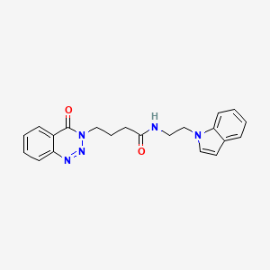 N-[2-(1H-indol-1-yl)ethyl]-4-(4-oxo-1,2,3-benzotriazin-3(4H)-yl)butanamide