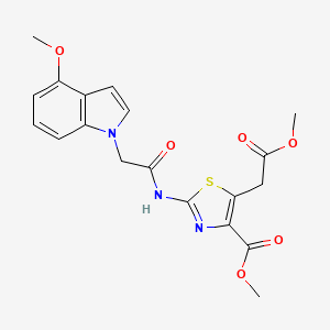 methyl 2-{[(4-methoxy-1H-indol-1-yl)acetyl]amino}-5-(2-methoxy-2-oxoethyl)-1,3-thiazole-4-carboxylate