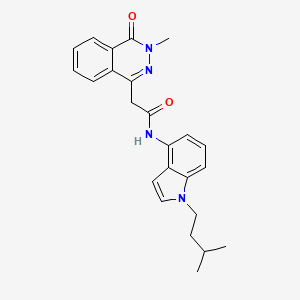 N-[1-(3-methylbutyl)-1H-indol-4-yl]-2-(3-methyl-4-oxo-3,4-dihydrophthalazin-1-yl)acetamide