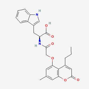 N-{[(7-methyl-2-oxo-4-propyl-2H-chromen-5-yl)oxy]acetyl}-L-tryptophan