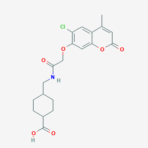 trans-4-[({[(6-chloro-4-methyl-2-oxo-2H-chromen-7-yl)oxy]acetyl}amino)methyl]cyclohexanecarboxylic acid