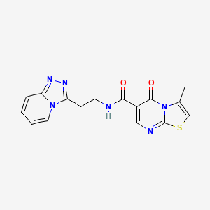 3-methyl-5-oxo-N-[2-([1,2,4]triazolo[4,3-a]pyridin-3-yl)ethyl]-5H-[1,3]thiazolo[3,2-a]pyrimidine-6-carboxamide