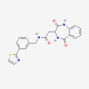 2-(2,5-Dioxo-2,3,4,5-tetrahydro-1H-1,4-benzodiazepin-3-YL)-N-{[3-(1,3-thiazol-2-YL)phenyl]methyl}acetamide