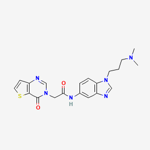 N-{1-[3-(dimethylamino)propyl]-1H-benzimidazol-5-yl}-2-(4-oxothieno[3,2-d]pyrimidin-3(4H)-yl)acetamide