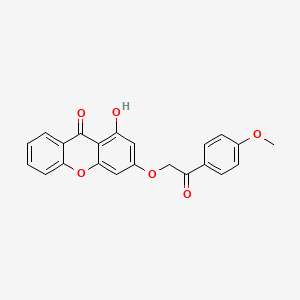 molecular formula C22H16O6 B11008331 1-hydroxy-3-[2-(4-methoxyphenyl)-2-oxoethoxy]-9H-xanthen-9-one 