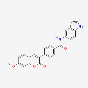 N-(1H-indol-5-yl)-4-(7-methoxy-2-oxo-2H-chromen-3-yl)benzamide