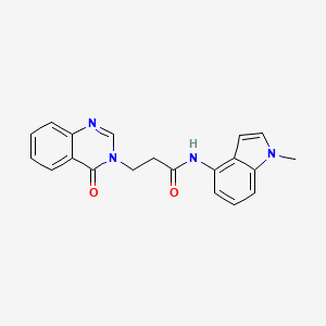 molecular formula C20H18N4O2 B11008376 N-(1-methyl-1H-indol-4-yl)-3-(4-oxoquinazolin-3(4H)-yl)propanamide 