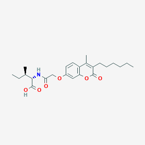 N-{[(3-hexyl-4-methyl-2-oxo-2H-chromen-7-yl)oxy]acetyl}-L-isoleucine