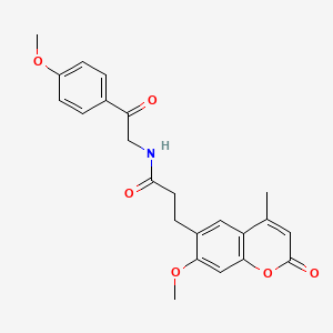 3-(7-methoxy-4-methyl-2-oxo-2H-chromen-6-yl)-N-[2-(4-methoxyphenyl)-2-oxoethyl]propanamide