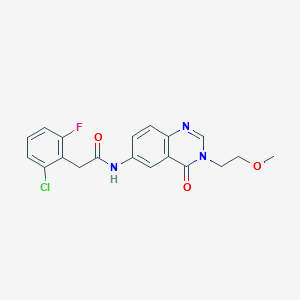 2-(2-chloro-6-fluorophenyl)-N-[3-(2-methoxyethyl)-4-oxo-3,4-dihydroquinazolin-6-yl]acetamide