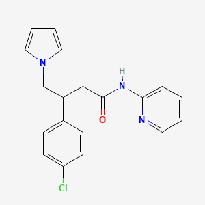 3-(4-chlorophenyl)-N-(pyridin-2-yl)-4-(1H-pyrrol-1-yl)butanamide