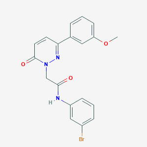 molecular formula C19H16BrN3O3 B11008405 N-(3-bromophenyl)-2-(3-(3-methoxyphenyl)-6-oxopyridazin-1(6H)-yl)acetamide 