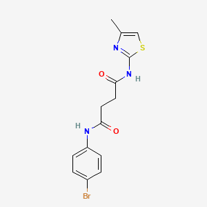 molecular formula C14H14BrN3O2S B11008408 N-(4-bromophenyl)-N'-(4-methyl-1,3-thiazol-2-yl)butanediamide 