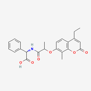 (2S)-({2-[(4-ethyl-8-methyl-2-oxo-2H-chromen-7-yl)oxy]propanoyl}amino)(phenyl)ethanoic acid