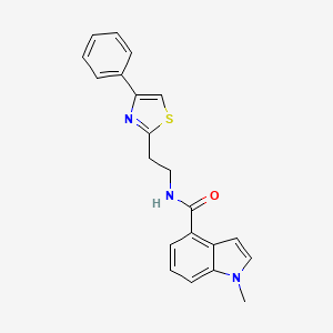 1-methyl-N-[2-(4-phenyl-1,3-thiazol-2-yl)ethyl]-1H-indole-4-carboxamide