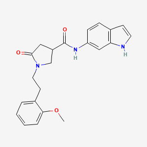 N-(1H-indol-6-yl)-1-[2-(2-methoxyphenyl)ethyl]-5-oxopyrrolidine-3-carboxamide