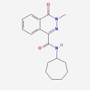 molecular formula C17H21N3O2 B11008455 N-cycloheptyl-3-methyl-4-oxo-3,4-dihydro-1-phthalazinecarboxamide 