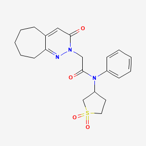 N-(1,1-dioxidotetrahydrothiophen-3-yl)-2-(3-oxo-3,5,6,7,8,9-hexahydro-2H-cyclohepta[c]pyridazin-2-yl)-N-phenylacetamide