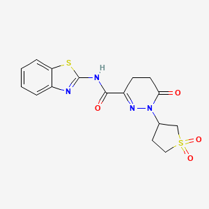 N-(1,3-benzothiazol-2-yl)-1-(1,1-dioxidotetrahydrothiophen-3-yl)-6-oxo-1,4,5,6-tetrahydropyridazine-3-carboxamide