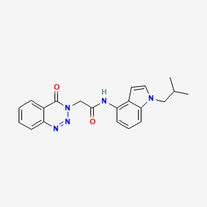 N-[1-(2-methylpropyl)-1H-indol-4-yl]-2-(4-oxo-1,2,3-benzotriazin-3(4H)-yl)acetamide