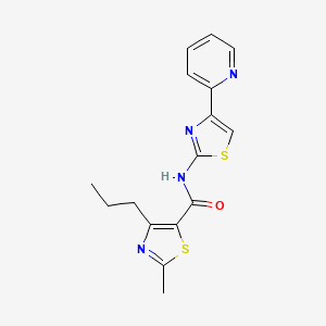 2-methyl-4-propyl-N-(4-(pyridin-2-yl)thiazol-2-yl)thiazole-5-carboxamide