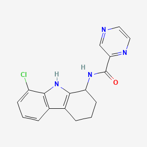 N-(8-chloro-2,3,4,9-tetrahydro-1H-carbazol-1-yl)pyrazine-2-carboxamide