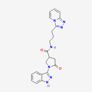 1-(1H-Indazol-3-YL)-5-oxo-N-(3-{[1,2,4]triazolo[4,3-A]pyridin-3-YL}propyl)pyrrolidine-3-carboxamide