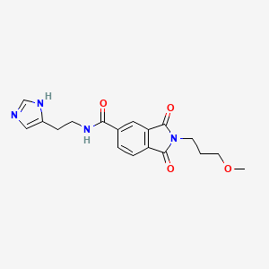 N-[2-(1H-imidazol-4-yl)ethyl]-2-(3-methoxypropyl)-1,3-dioxo-2,3-dihydro-1H-isoindole-5-carboxamide