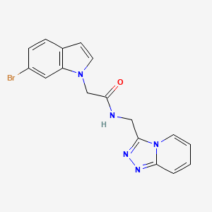 molecular formula C17H14BrN5O B11008559 2-(6-bromo-1H-indol-1-yl)-N-([1,2,4]triazolo[4,3-a]pyridin-3-ylmethyl)acetamide 