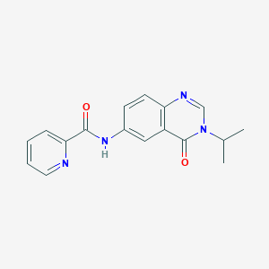 N-[4-oxo-3-(propan-2-yl)-3,4-dihydroquinazolin-6-yl]pyridine-2-carboxamide